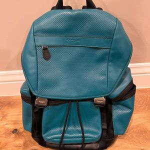 Coach leather mens backpack